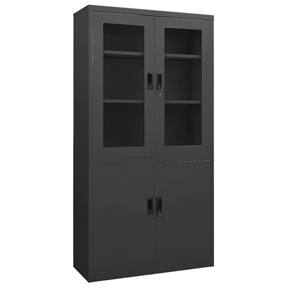 Office Cabinet 90x40x180 cm Steel Anthracite