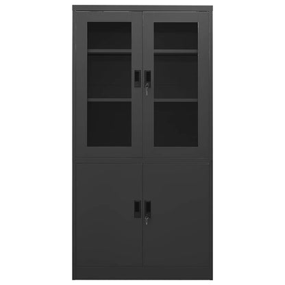 Office Cabinet 90x40x180 cm Steel Anthracite