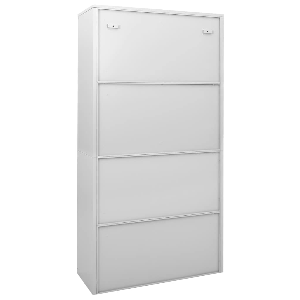 335959 vidaXL Office Cabinet with Sliding Door Light Grey 90x40x180 cm Steel 5