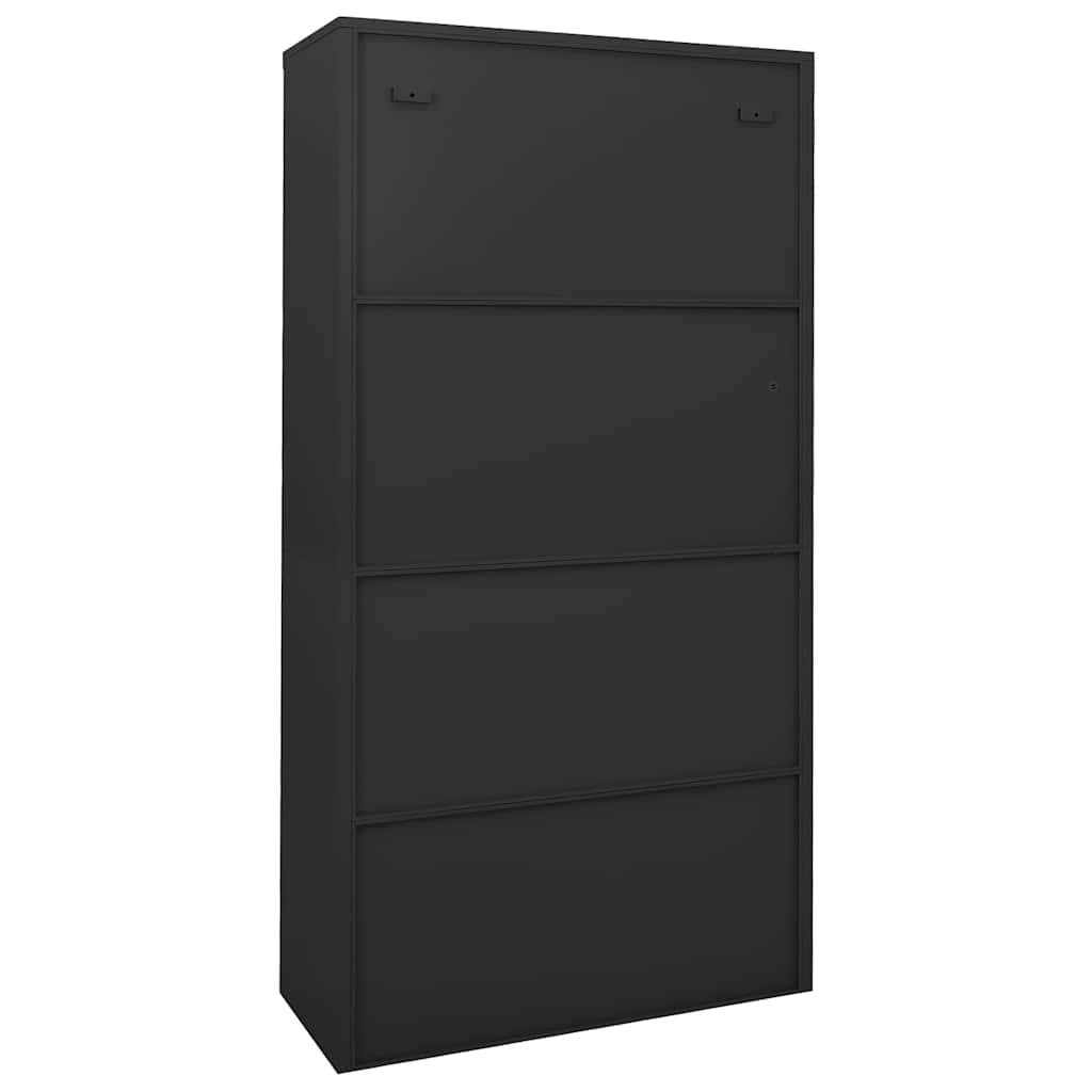 335961 vidaXL Office Cabinet with Sliding Door Anthracite 90x40x180 cm Steel 6