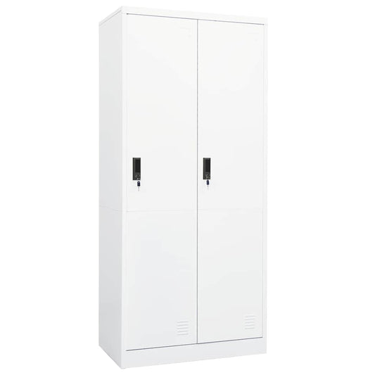 vidaXL Wardrobe | White | Steel | Large | Wardrobe | Rectangular | Modern 1