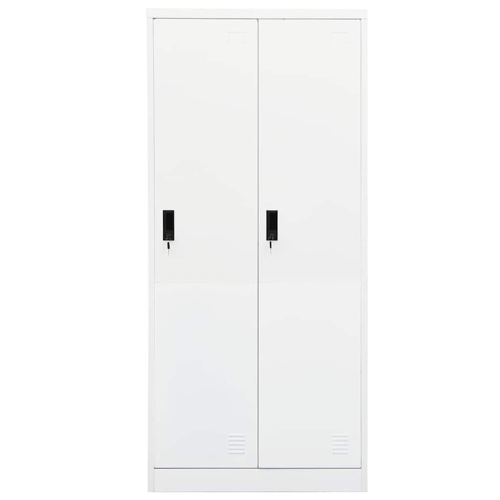 vidaXL Wardrobe | White | Steel | Large | Wardrobe | Rectangular | Modern 2