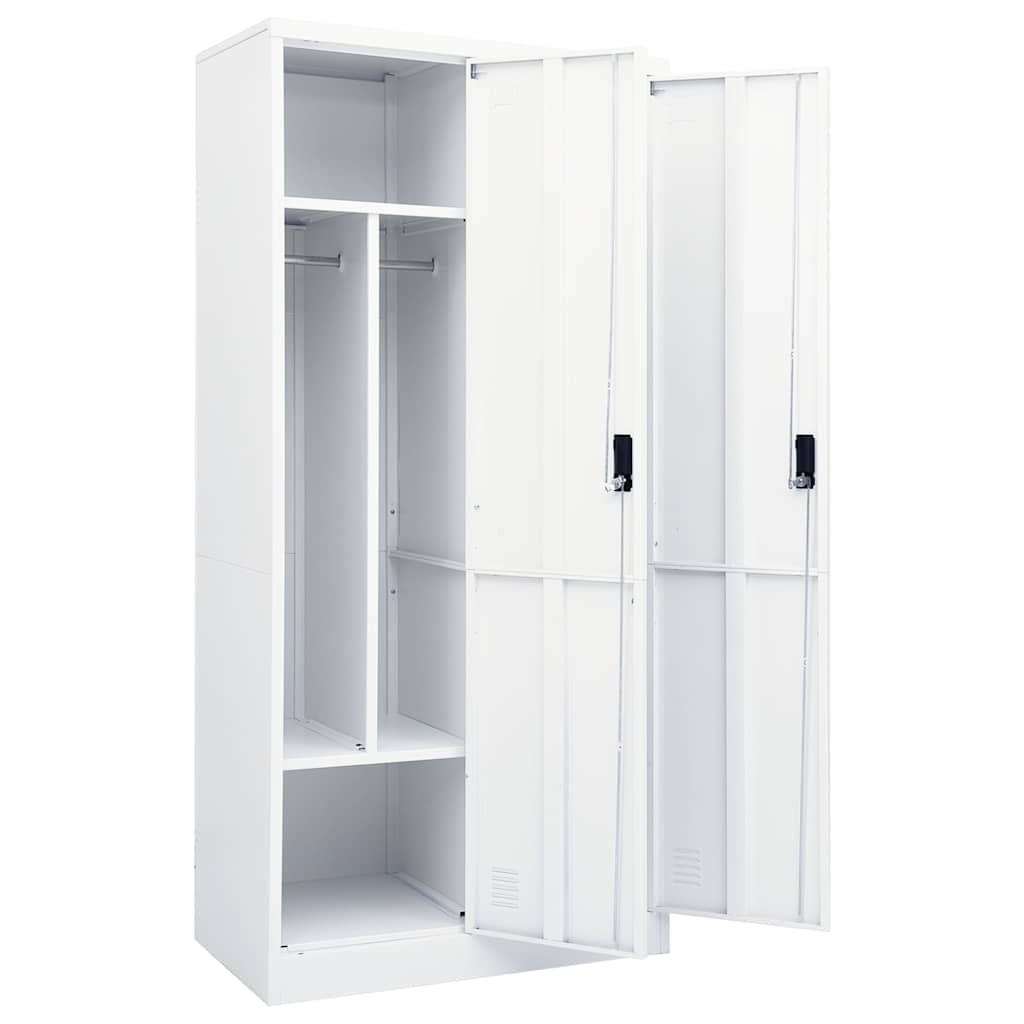 vidaXL Wardrobe | White | Steel | Large | Wardrobe | Rectangular | Modern 5