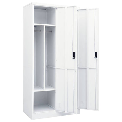 Wardrobe 80x50x180 cm Steel White