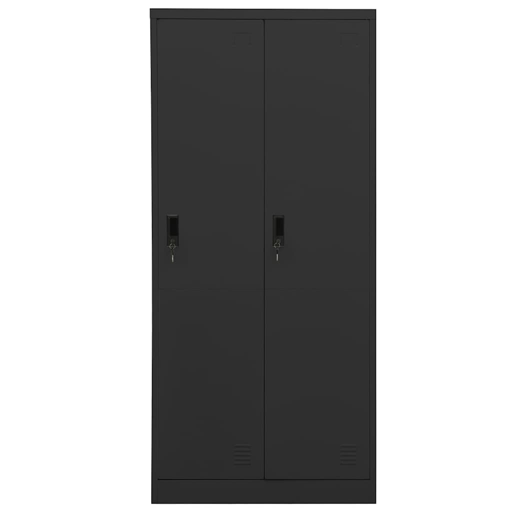335969 vidaXL Wardrobe Anthracite 80x50x180 cm Steel 2