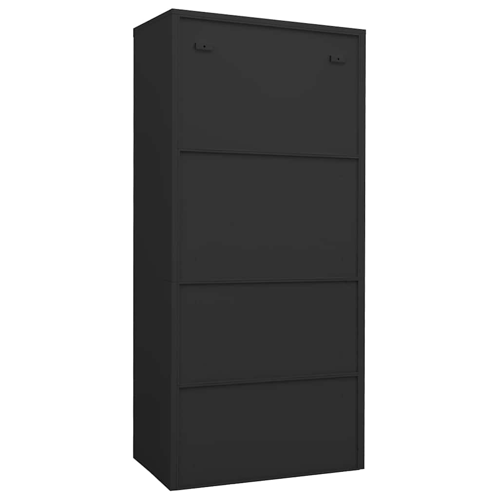 335969 vidaXL Wardrobe Anthracite 80x50x180 cm Steel 4
