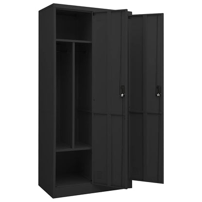 335969 vidaXL Wardrobe Anthracite 80x50x180 cm Steel 5
