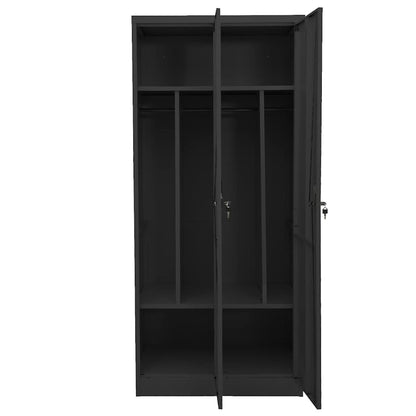 335969 vidaXL Wardrobe Anthracite 80x50x180 cm Steel 6
