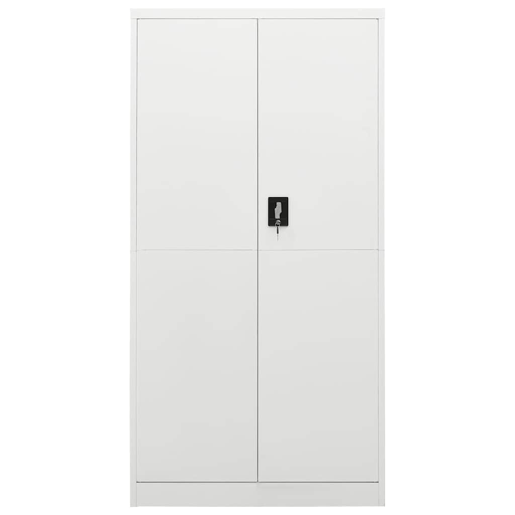 335970 vidaXL Locker Cabinet White 90x40x180 cm Steel 2