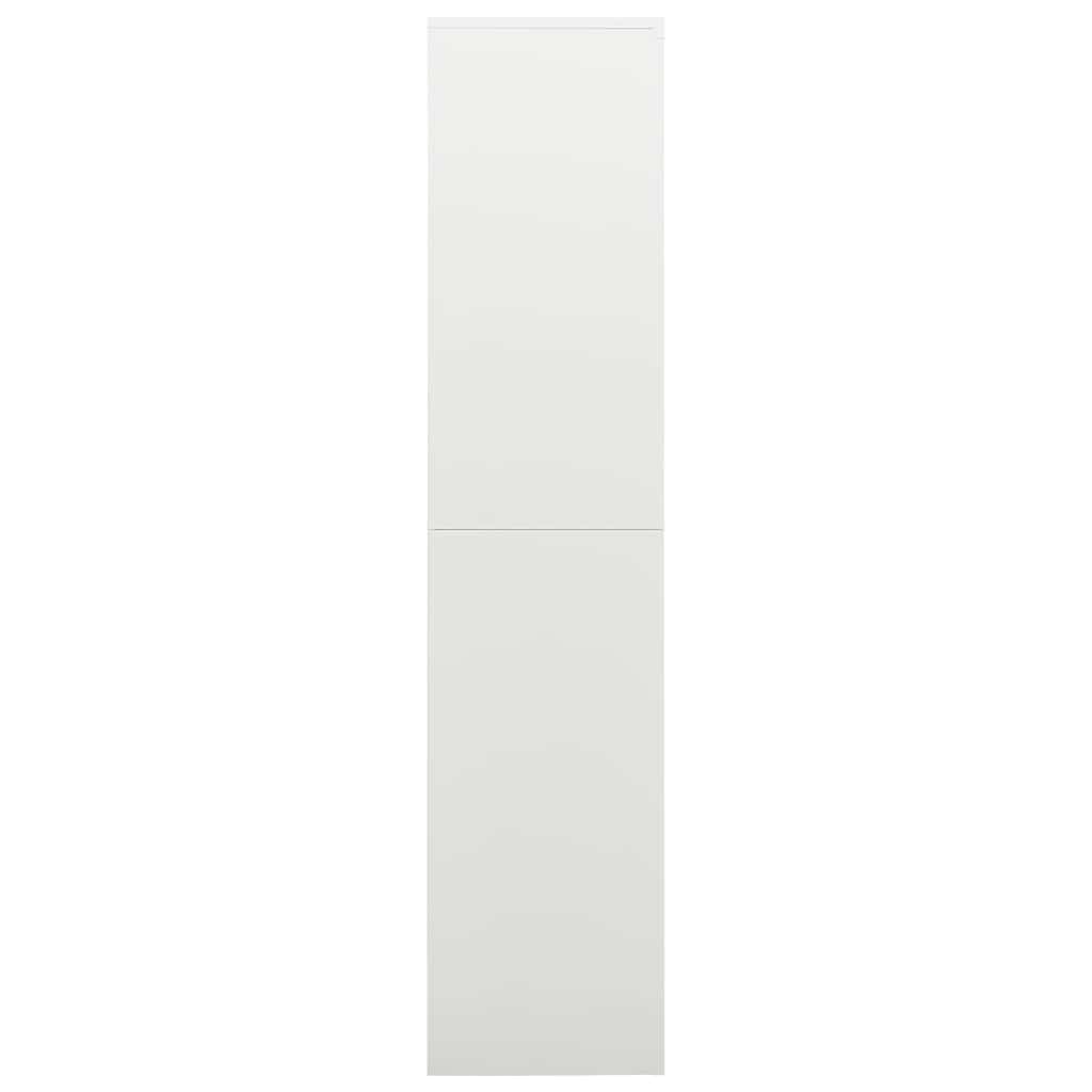 335970 vidaXL Locker Cabinet White 90x40x180 cm Steel 5