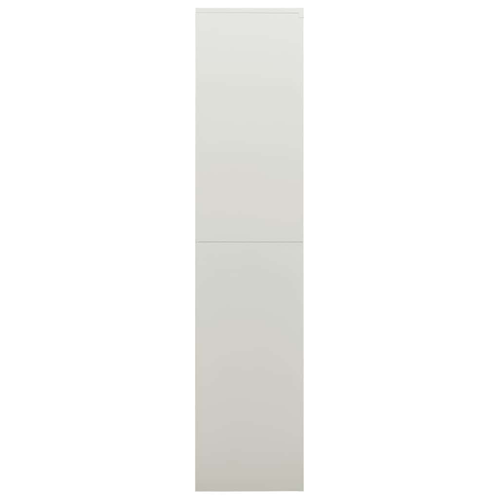 335971 vidaXL Locker Cabinet Light Grey 90x40x180 cm Steel 3