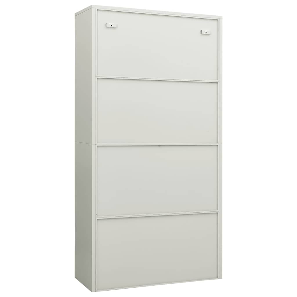 335971 vidaXL Locker Cabinet Light Grey 90x40x180 cm Steel 4