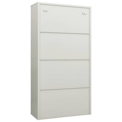 335971 vidaXL Locker Cabinet Light Grey 90x40x180 cm Steel 4