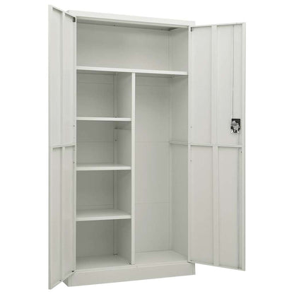 335971 vidaXL Locker Cabinet Light Grey 90x40x180 cm Steel 5
