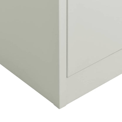 335971 vidaXL Locker Cabinet Light Grey 90x40x180 cm Steel 6
