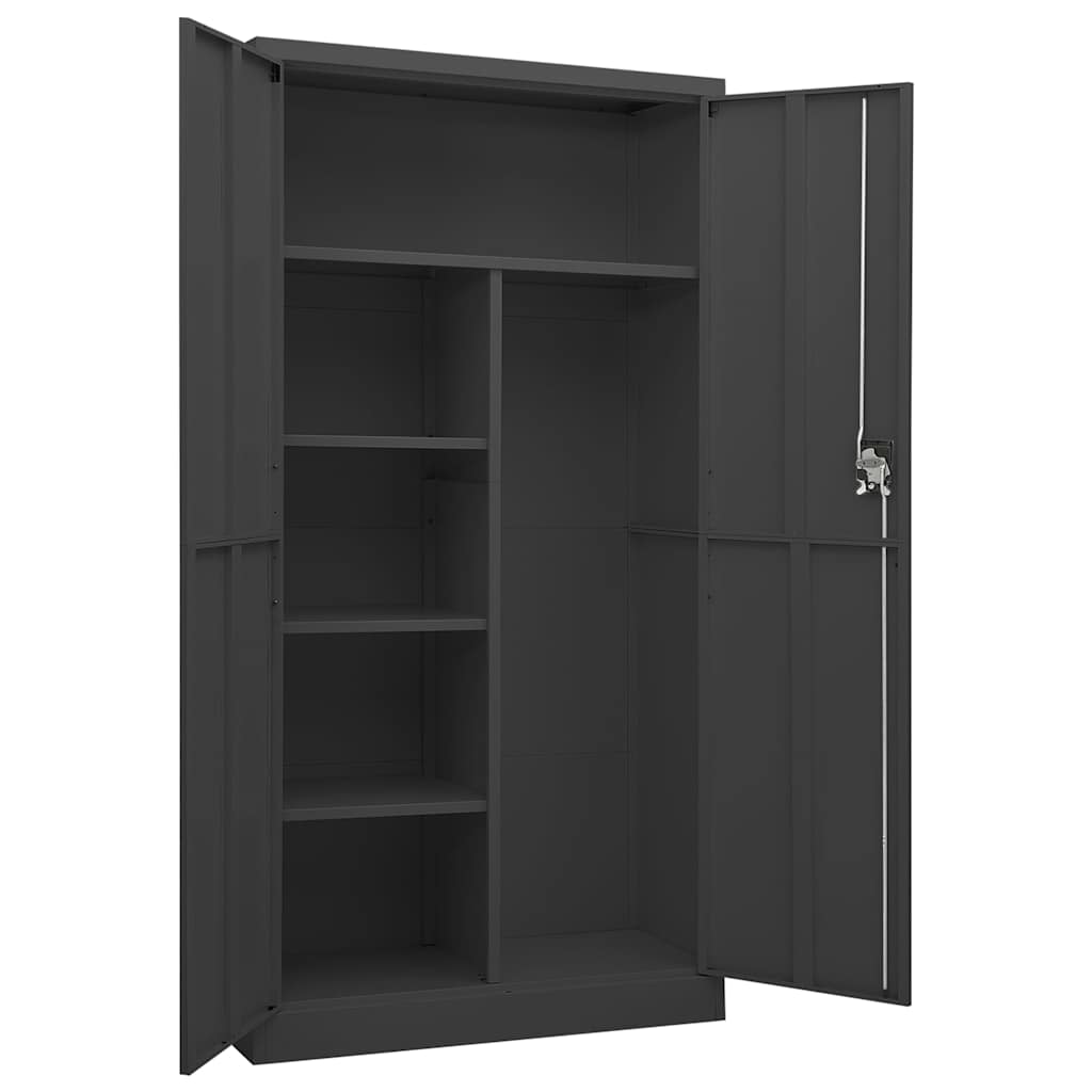 Locker Cabinet 90x40x180 cm Steel Anthracite