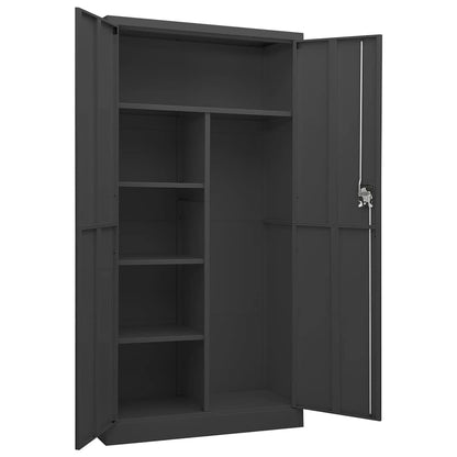 Locker Cabinet 90x40x180 cm Steel Anthracite
