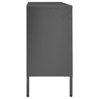 336078 vidaXL Sideboard Anthracite 105x35x70 cm Steel and Tempered Glass 6