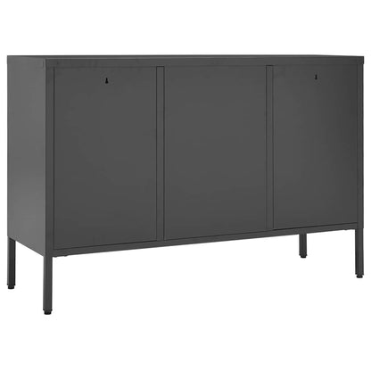 336078 vidaXL Sideboard Anthracite 105x35x70 cm Steel and Tempered Glass 5