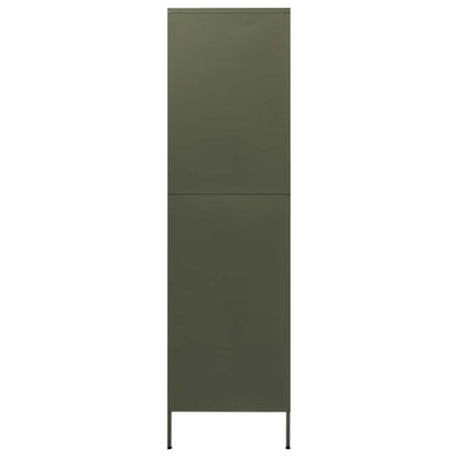 vidaXL Wardrobe Olive Green 90x50x180 cm Steel 6