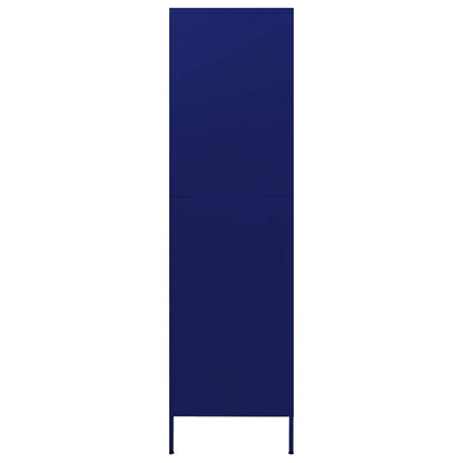 336244 vidaXL Wardrobe Navy Blue 90x50x180 cm Steel 6