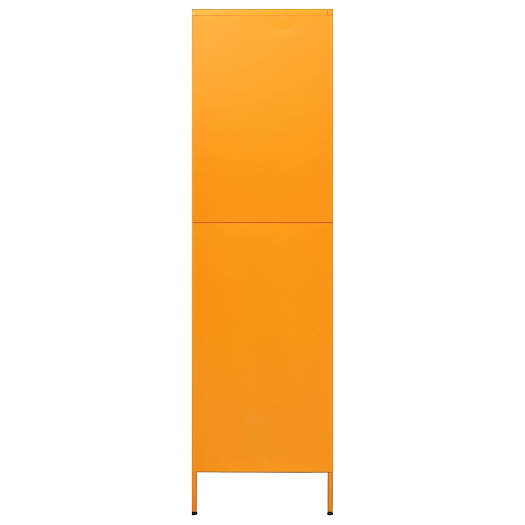 336245 vidaXL Wardrobe Mustard Yellow 90x50x180 cm Steel 6
