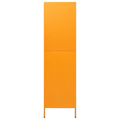 336245 vidaXL Wardrobe Mustard Yellow 90x50x180 cm Steel 6
