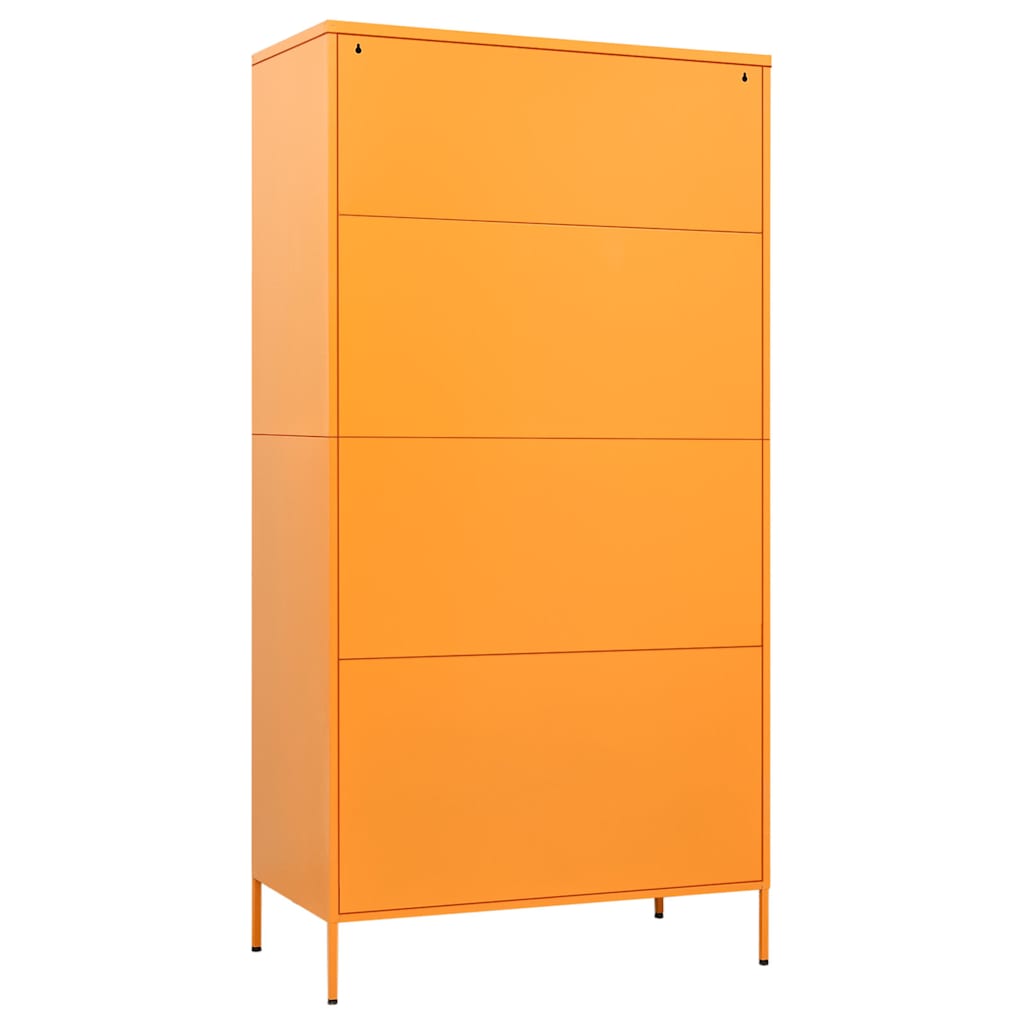 336245 vidaXL Wardrobe Mustard Yellow 90x50x180 cm Steel 5
