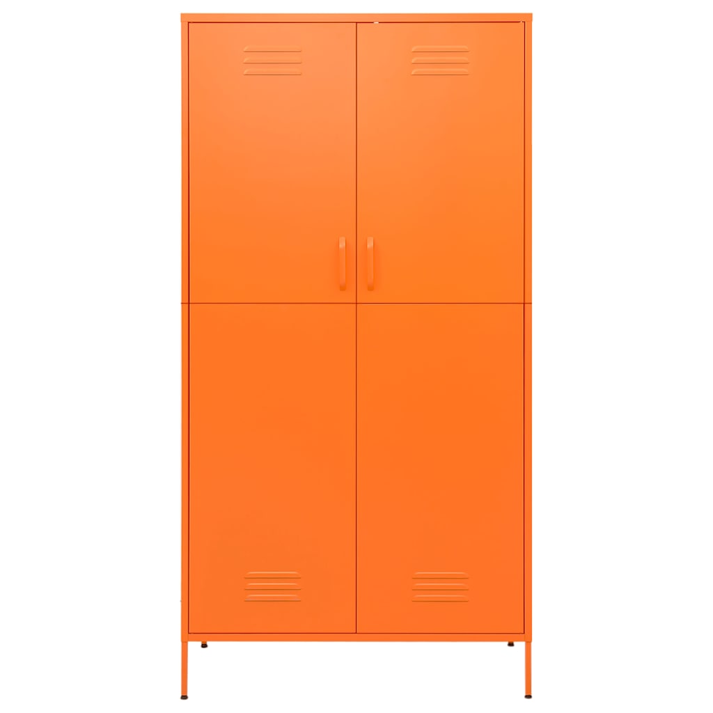 Wardrobe 90x50x180 cm Steel Orange
