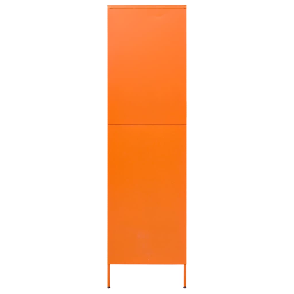336246 vidaXL Wardrobe Orange 90x50x180 cm Steel 6
