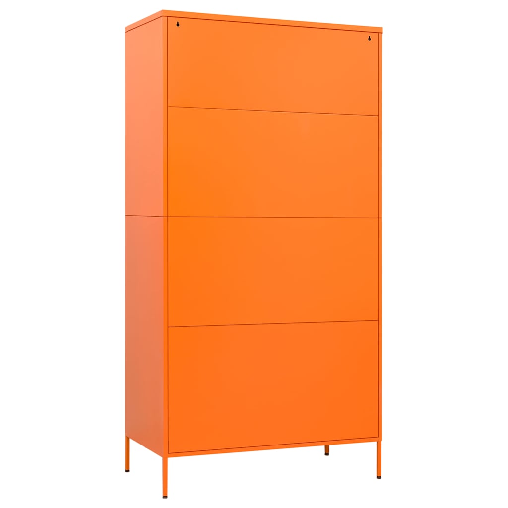 336246 vidaXL Wardrobe Orange 90x50x180 cm Steel 5