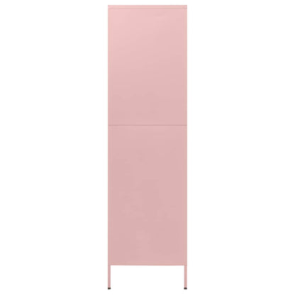 336247 vidaXL Wardrobe Pink 90x50x180 cm Steel 4