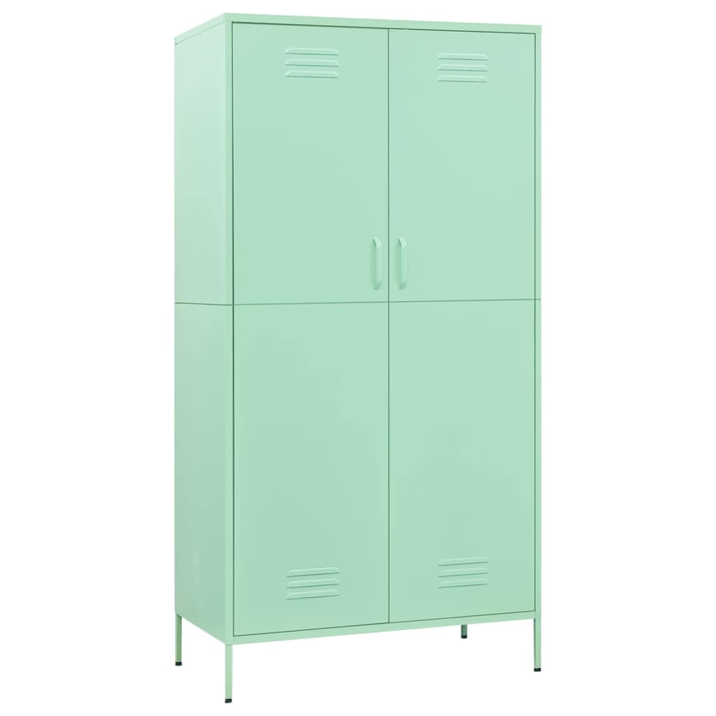 Wardrobe 90x50x180 cm Steel Mint