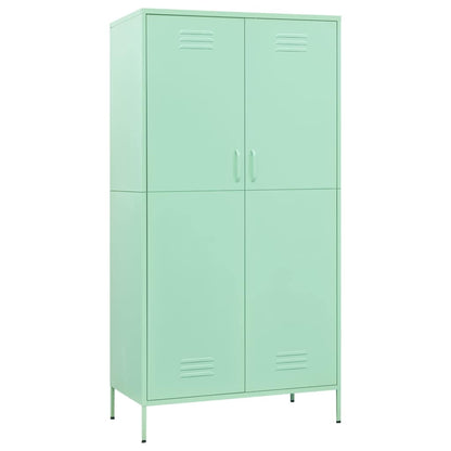 Wardrobe 90x50x180 cm Steel Mint
