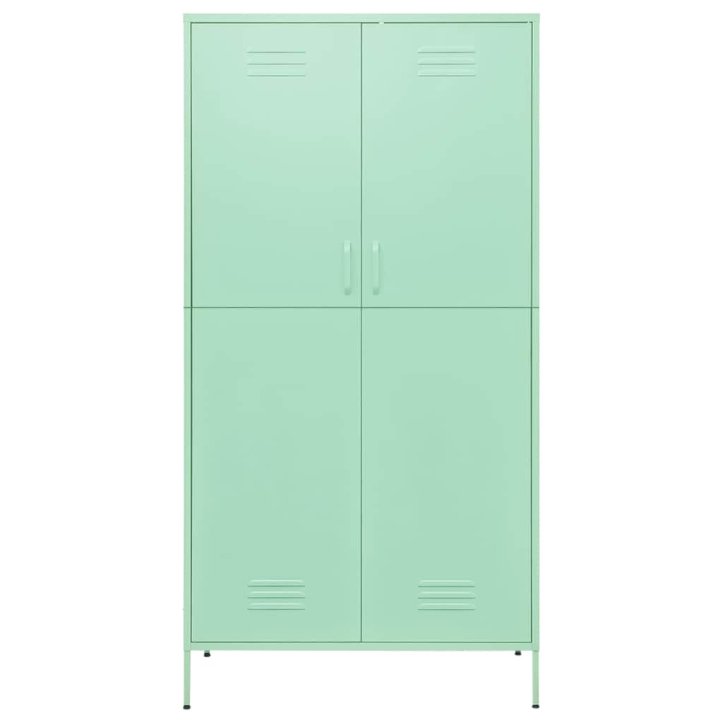Wardrobe 90x50x180 cm Steel Mint