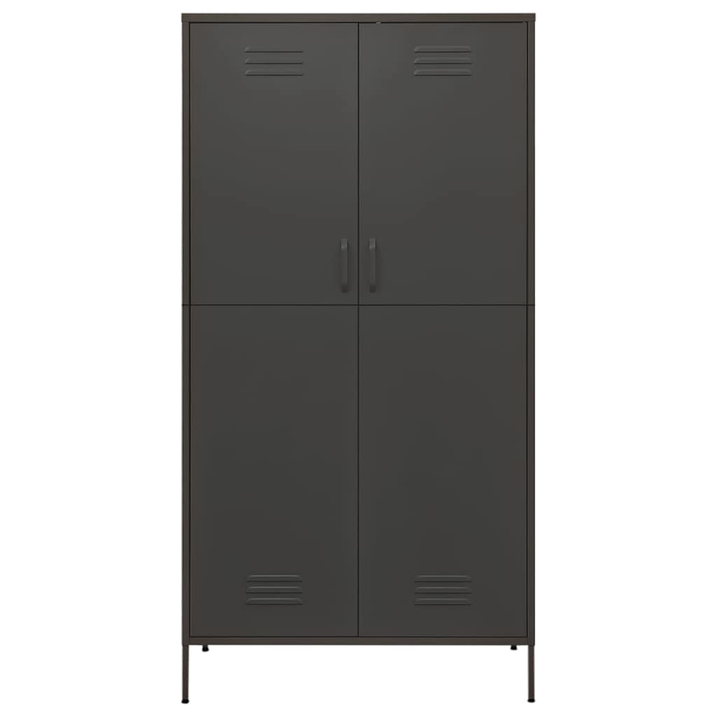 336249 vidaXL Wardrobe Anthracite 90x50x180 cm Steel 3
