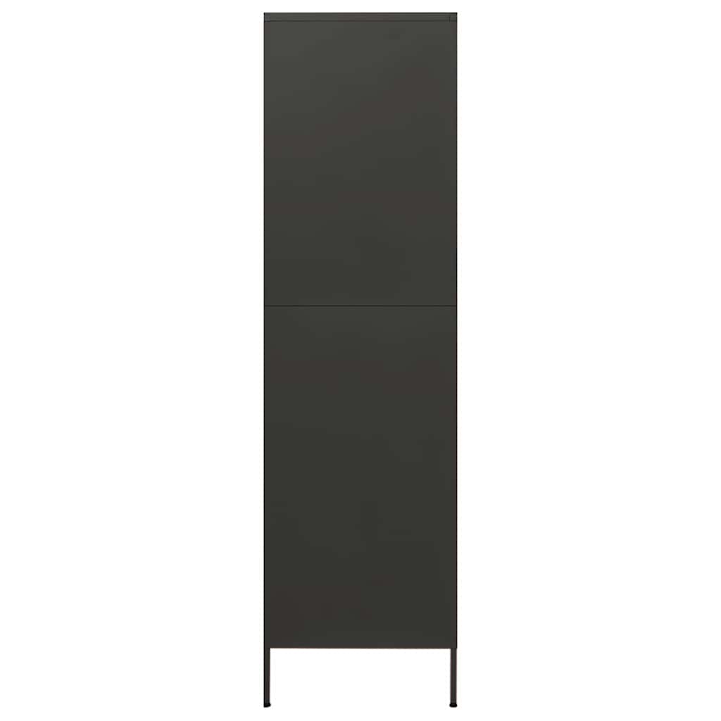 336249 vidaXL Wardrobe Anthracite 90x50x180 cm Steel 4