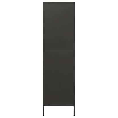 336249 vidaXL Wardrobe Anthracite 90x50x180 cm Steel 4