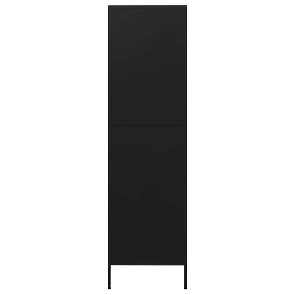 336250 vidaXL Wardrobe Black 90x50x180 cm Steel 6
