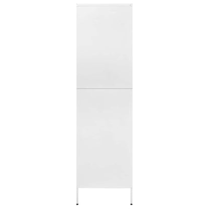 336251 vidaXL Wardrobe White 90x50x180 cm Steel 6