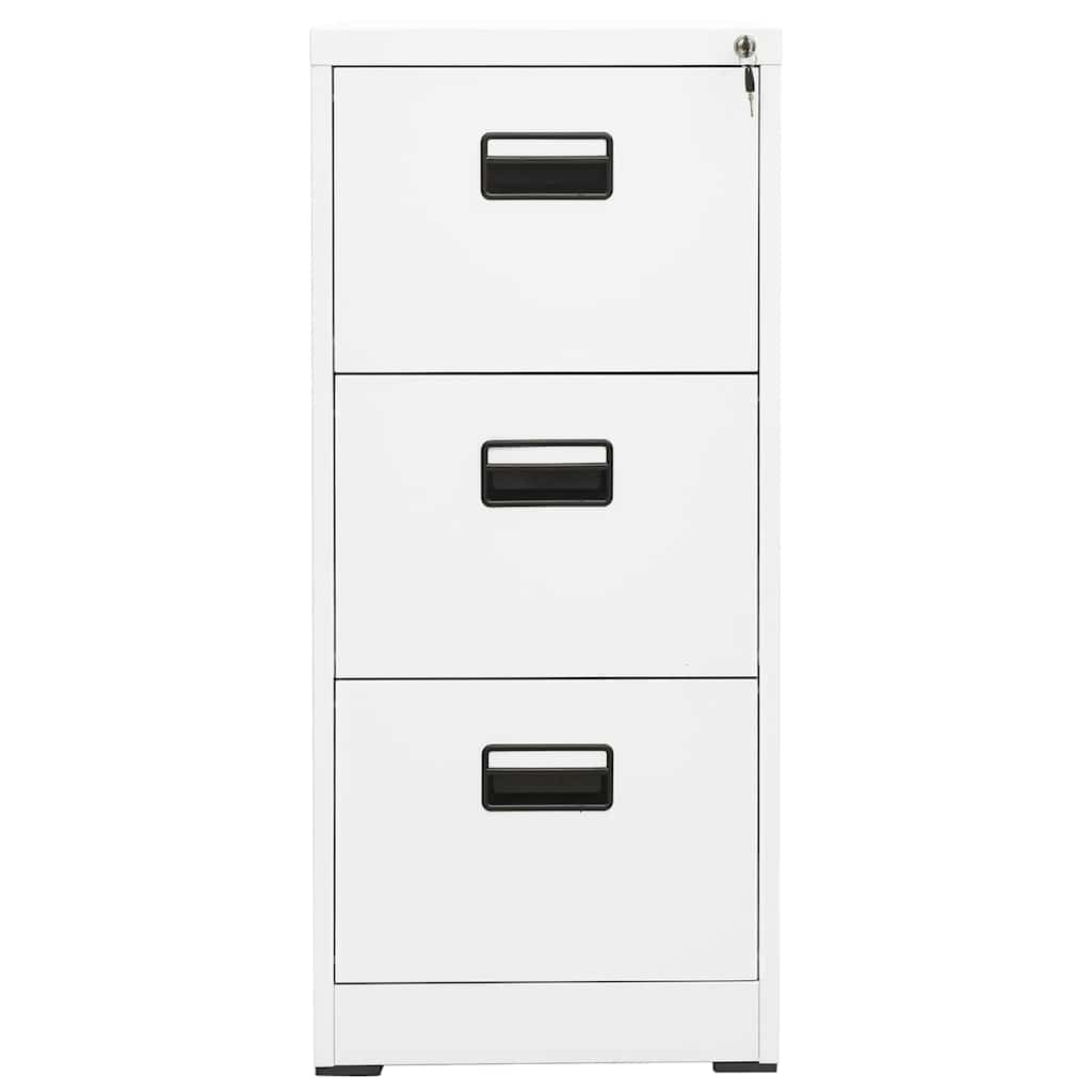 vidaXL Filing Cabinet White 46x62x102.5 cm Steel 2