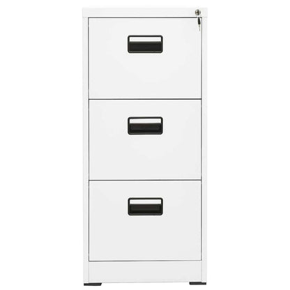Filing Cabinet Steel White 46 x 62 x 102.5 cm
