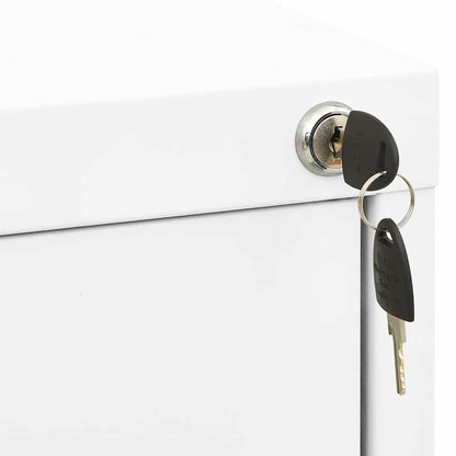 vidaXL Filing Cabinet White 46x62x102.5 cm Steel 6