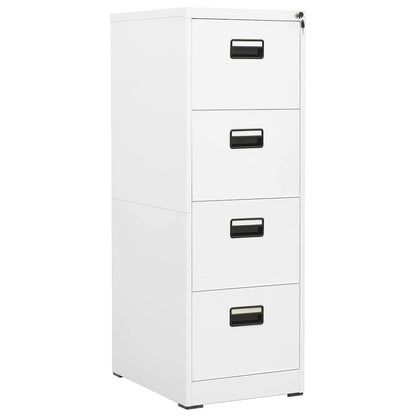 vidaXL Filing Cabinet White 46x62x133 cm Steel 1