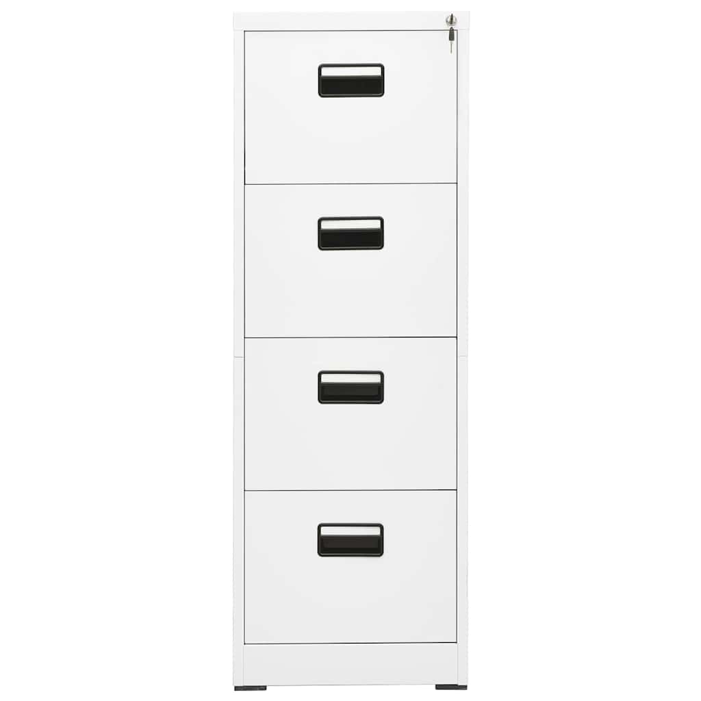 vidaXL Filing Cabinet White 46x62x133 cm Steel 2