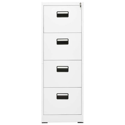 vidaXL Filing Cabinet White 46x62x133 cm Steel 2