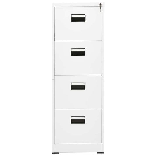 vidaXL Filing Cabinet White 46x62x133 cm Steel 2