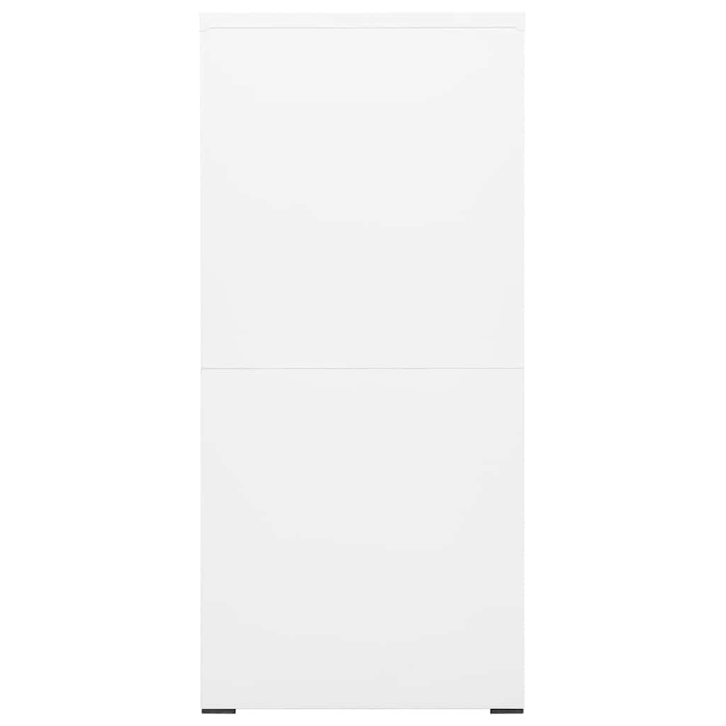 vidaXL Filing Cabinet White 46x62x133 cm Steel 3