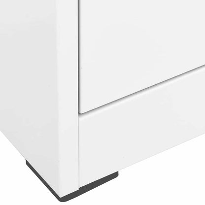 vidaXL Filing Cabinet White 46x62x133 cm Steel 5