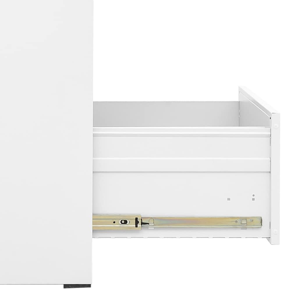vidaXL Filing Cabinet White 46x62x133 cm Steel 6